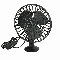 Вентилятор 5" 12V  SKYWAY на присоске пластик